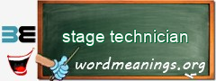 WordMeaning blackboard for stage technician